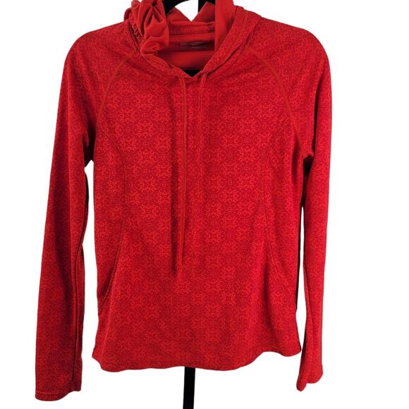 Marmot Coat Red Women Small Pullover Jacket Hooded Jacket Hoodie Hiking Sweater - Picture 4 of 9